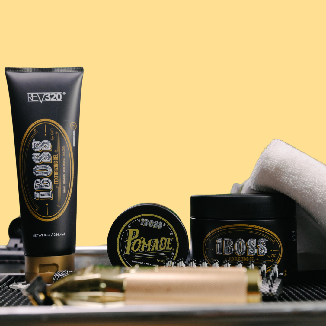 collection of rev320 iboss hair gels