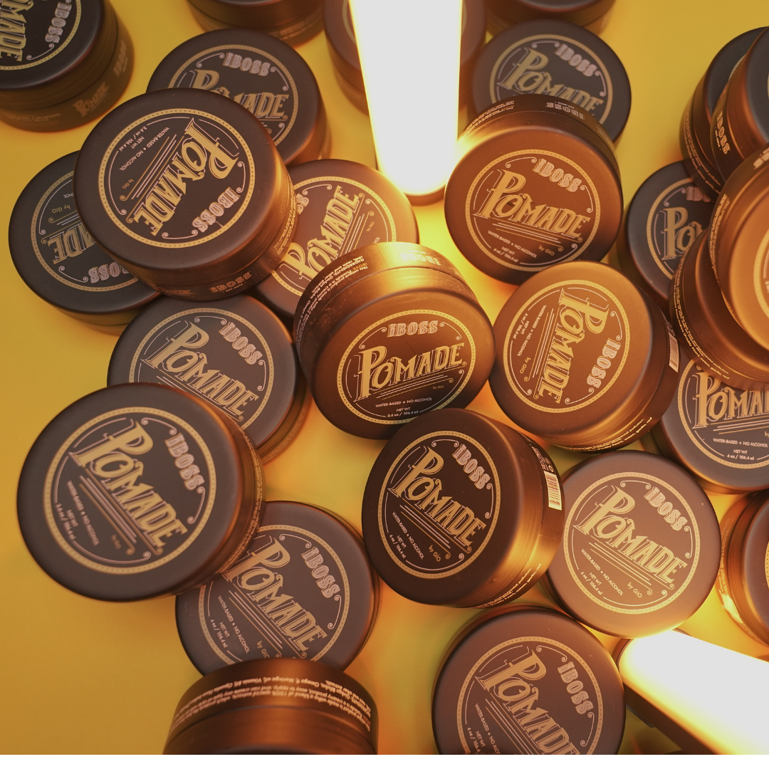 a shot of iboss pomades