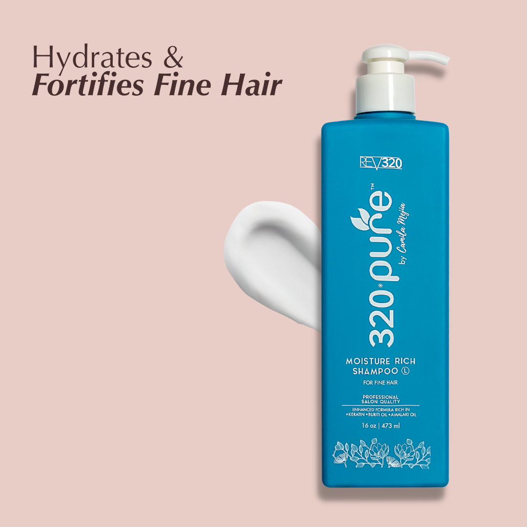 Moisture rich shampoo to hydrates & fortifies fine hair