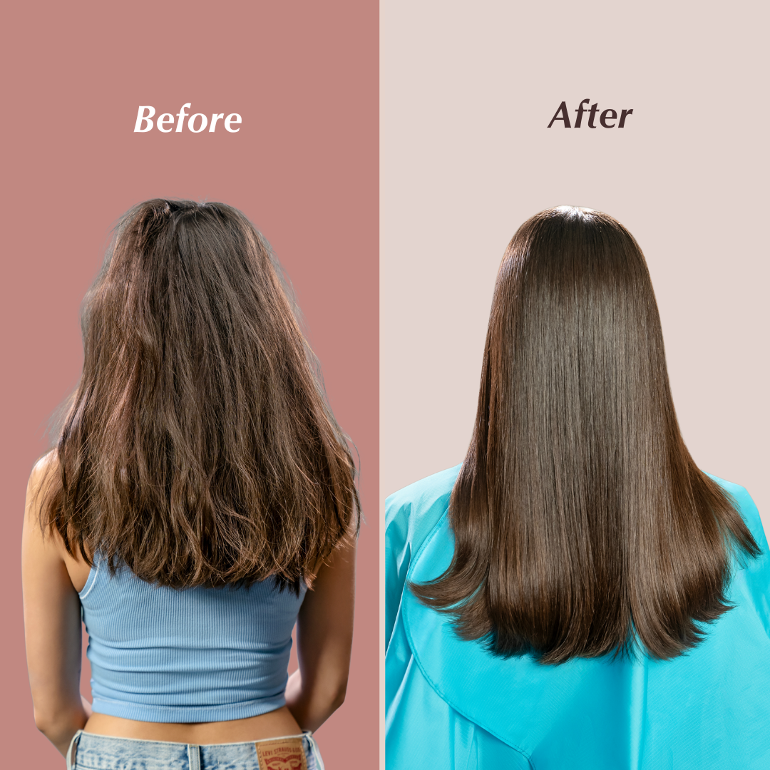 A image of before and after using of 320 Pure luminescence oil from REV-320