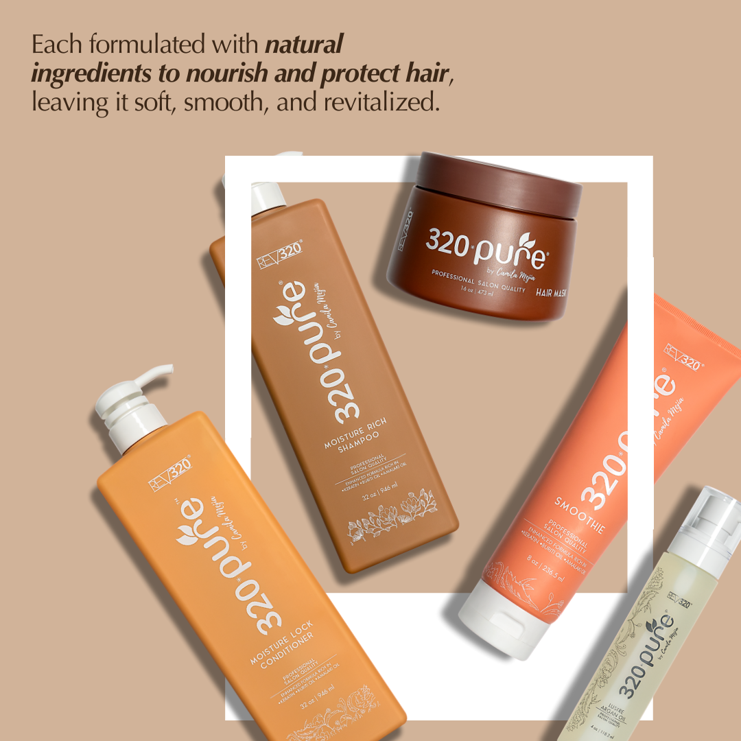 320 Pure complete hair care product banner