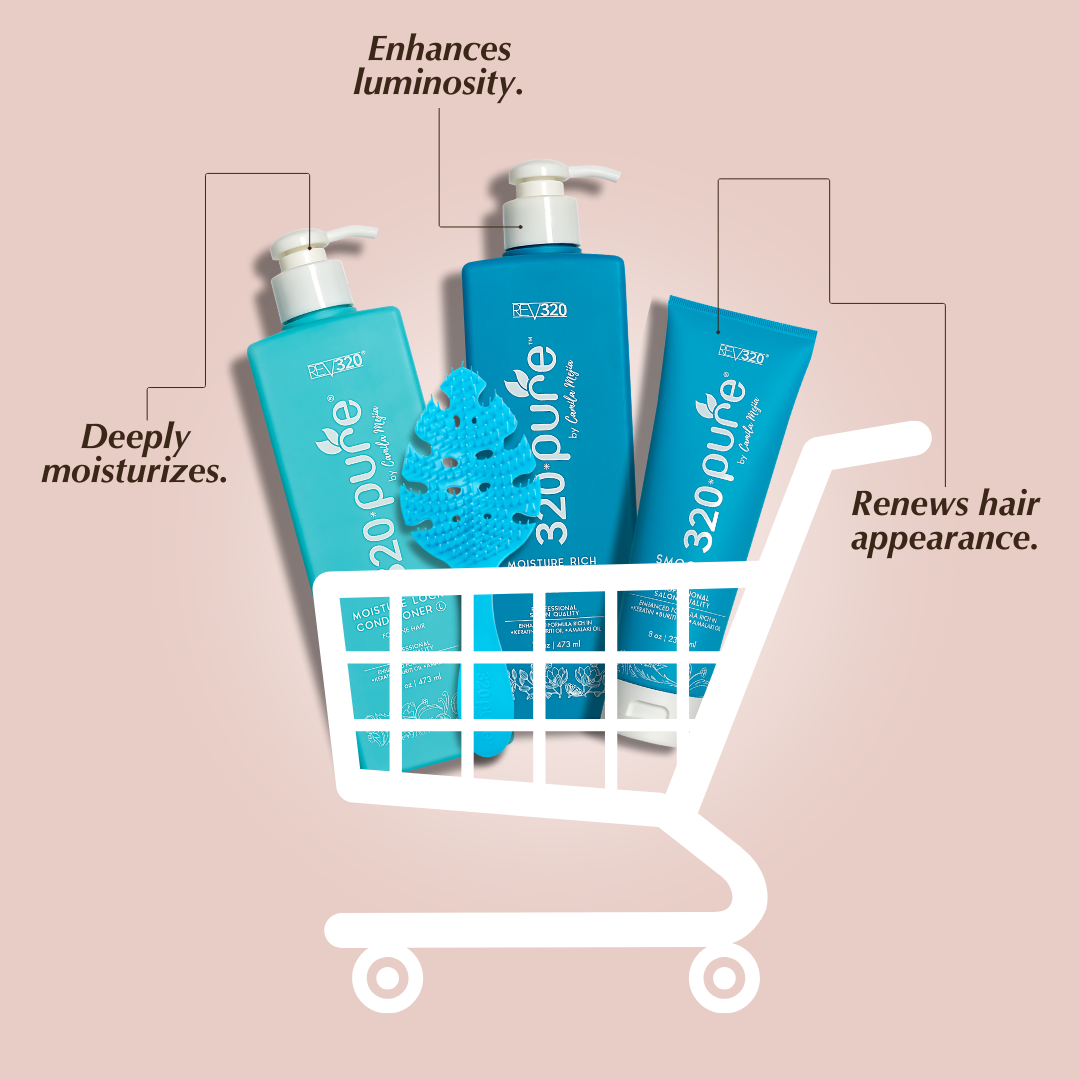 320 Pure ocean brilliance bundle banner along their benefits for hair