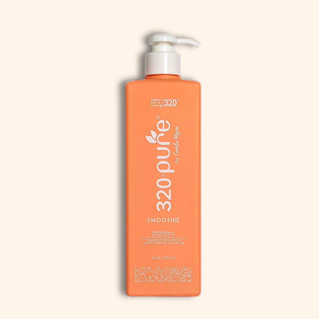 A bottle of 320 Pure leave in conditioner from REV-320
