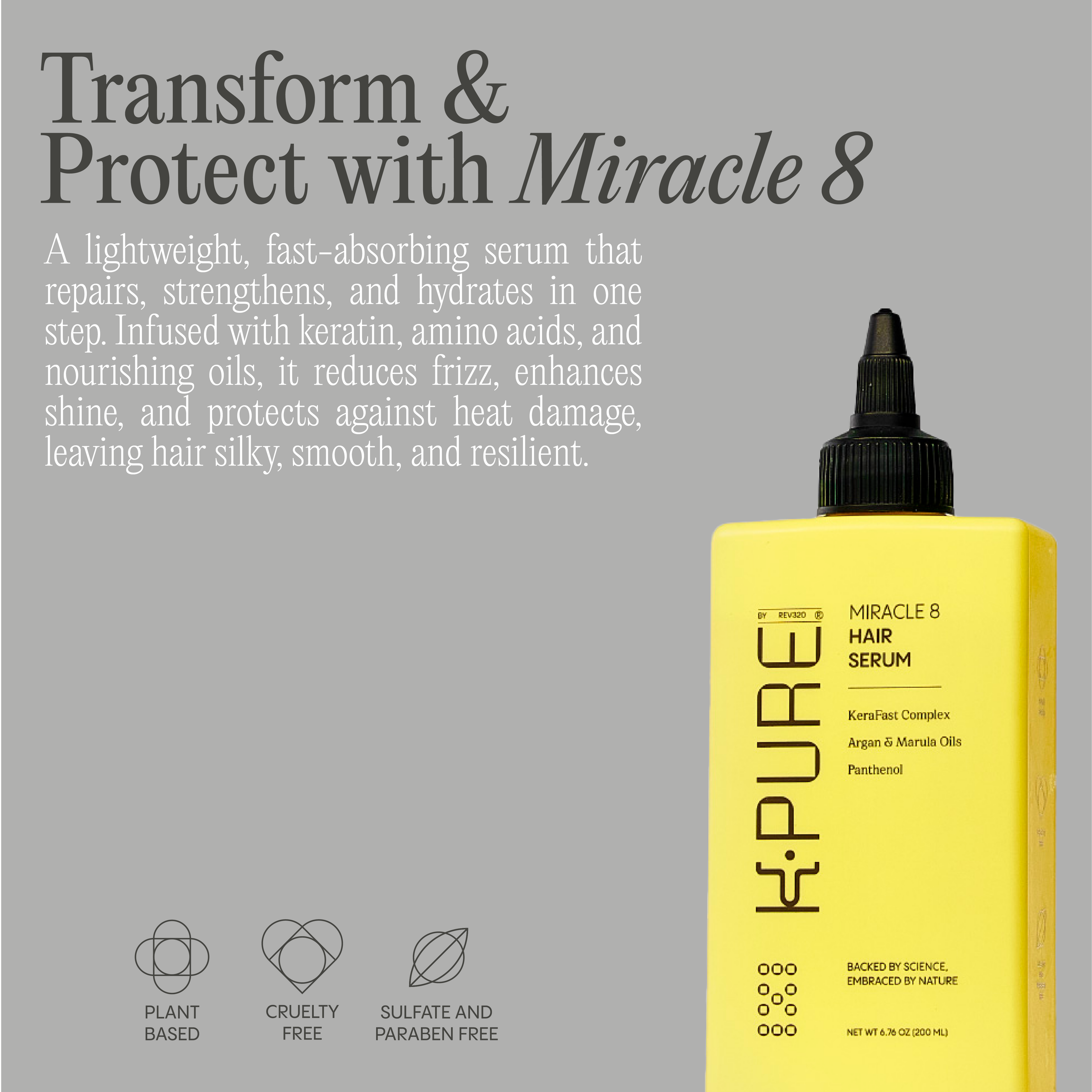 Miracle 8 Hair Serum – Repair, Shine & Frizz Control