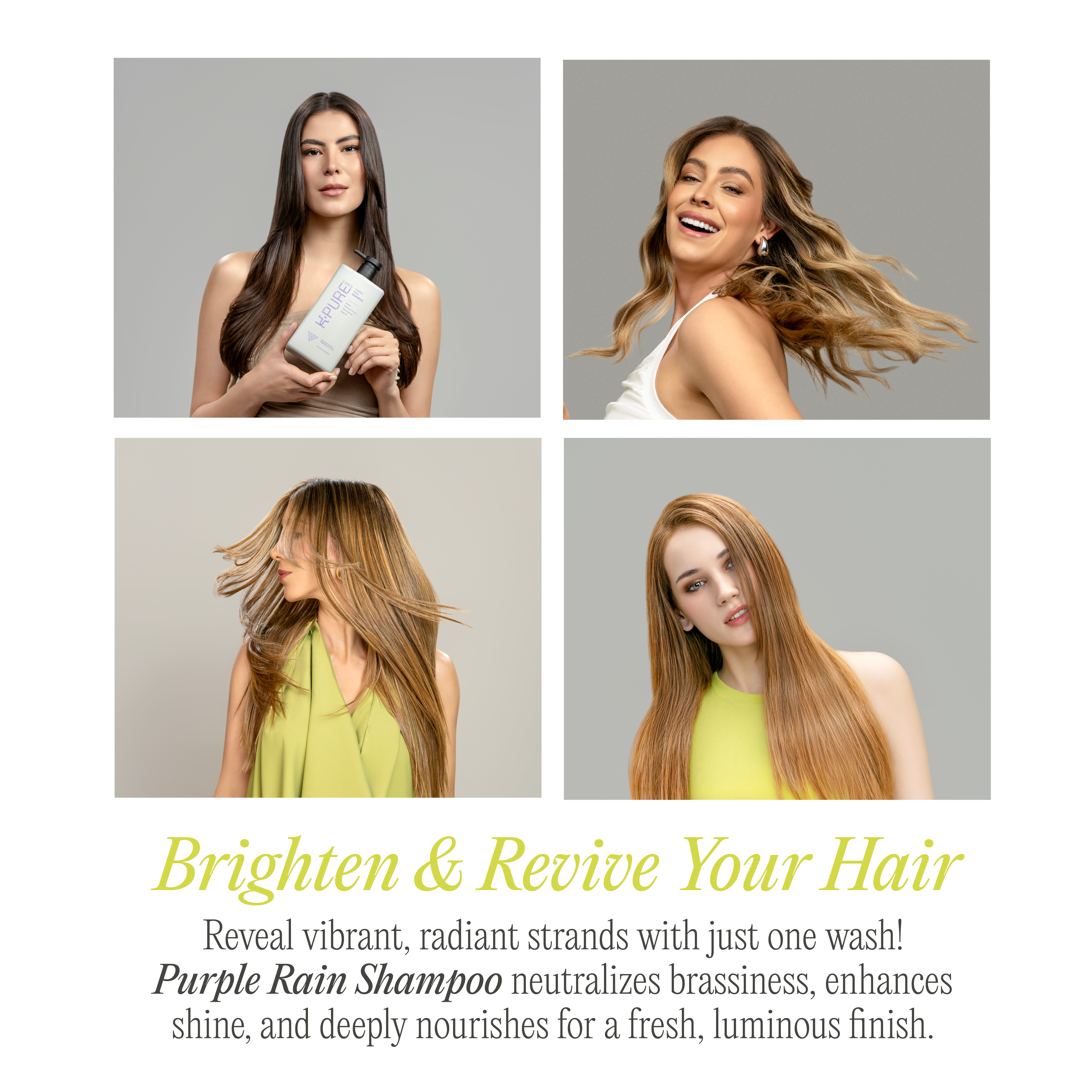 Kpure banner for purple rain shampoo to brighten & revive your hair