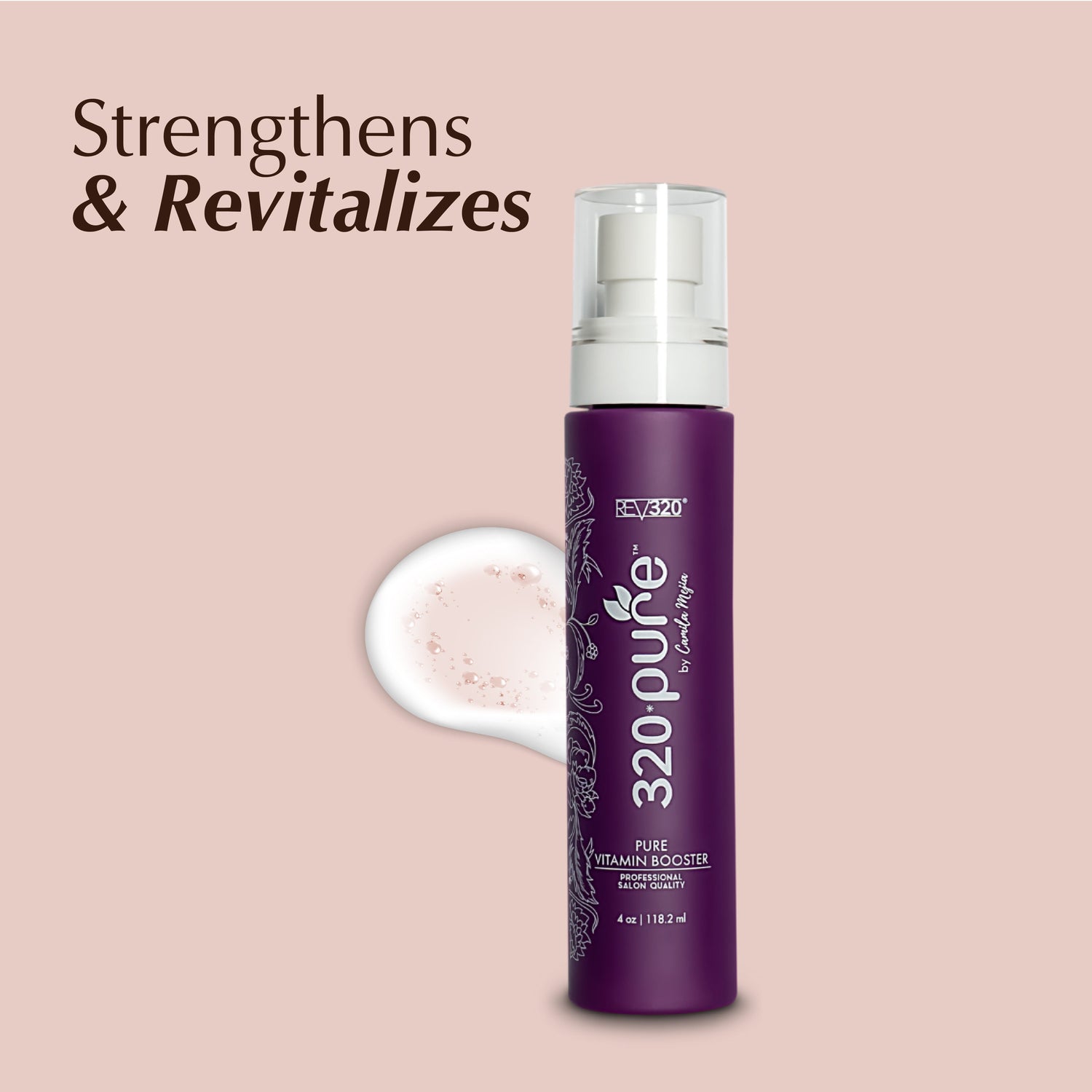 A product banner for 320 Pure vitamin booster