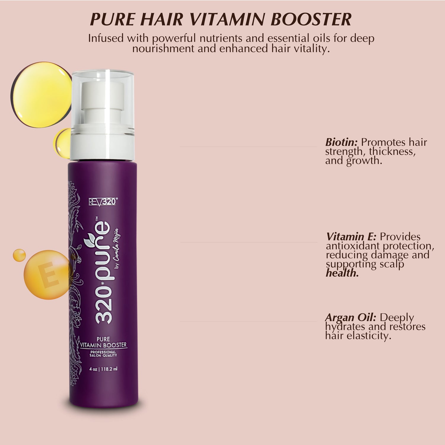 320 Pure vitamin booster image with natural ingredients