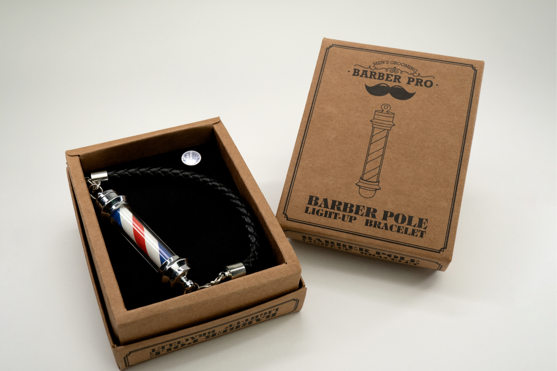 stylish barber pole bracelet