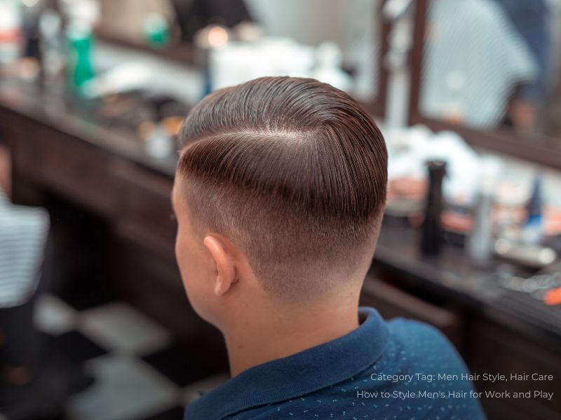 Men's haircut and styling in barbershop. Stylish Haircut Haircut.