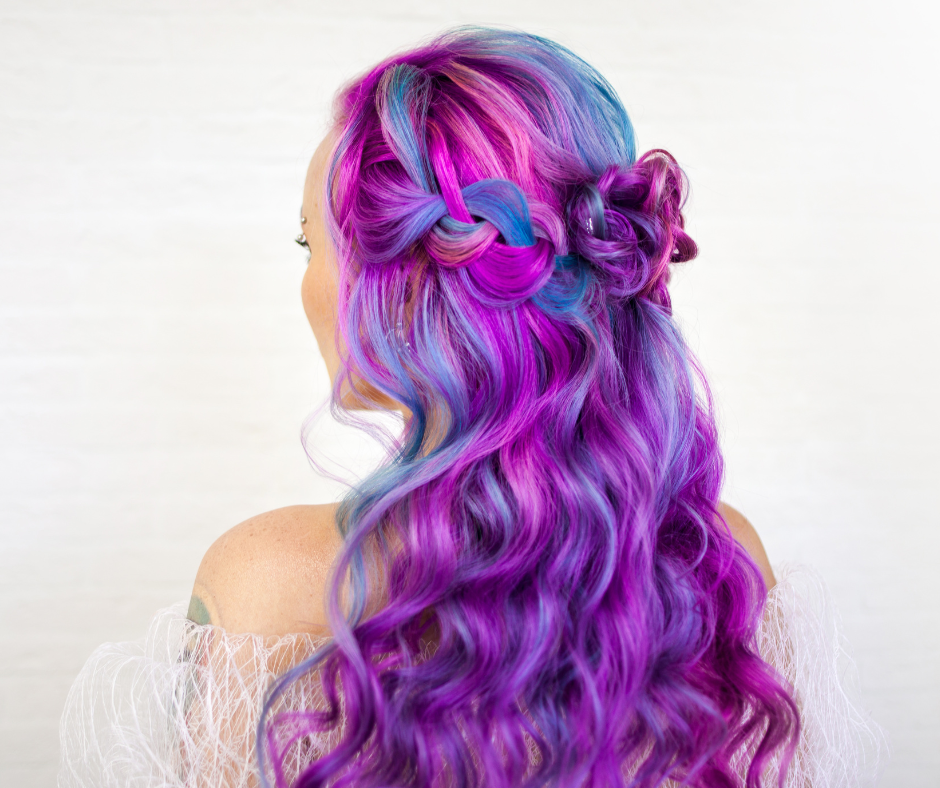 purple colored hair