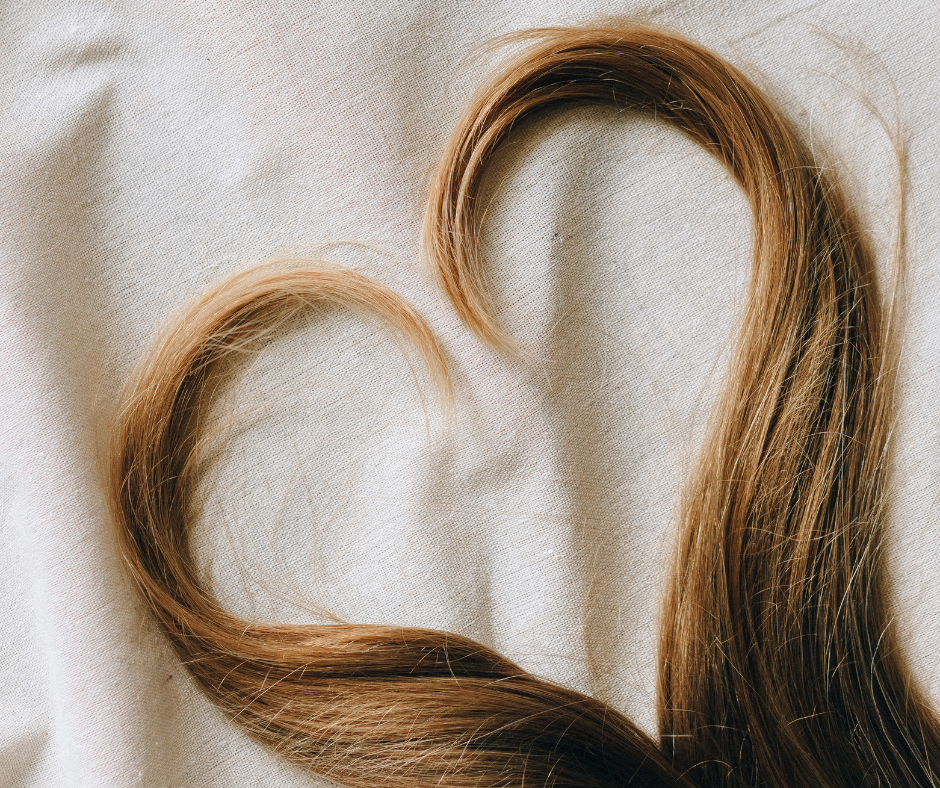 hair in a heart shape