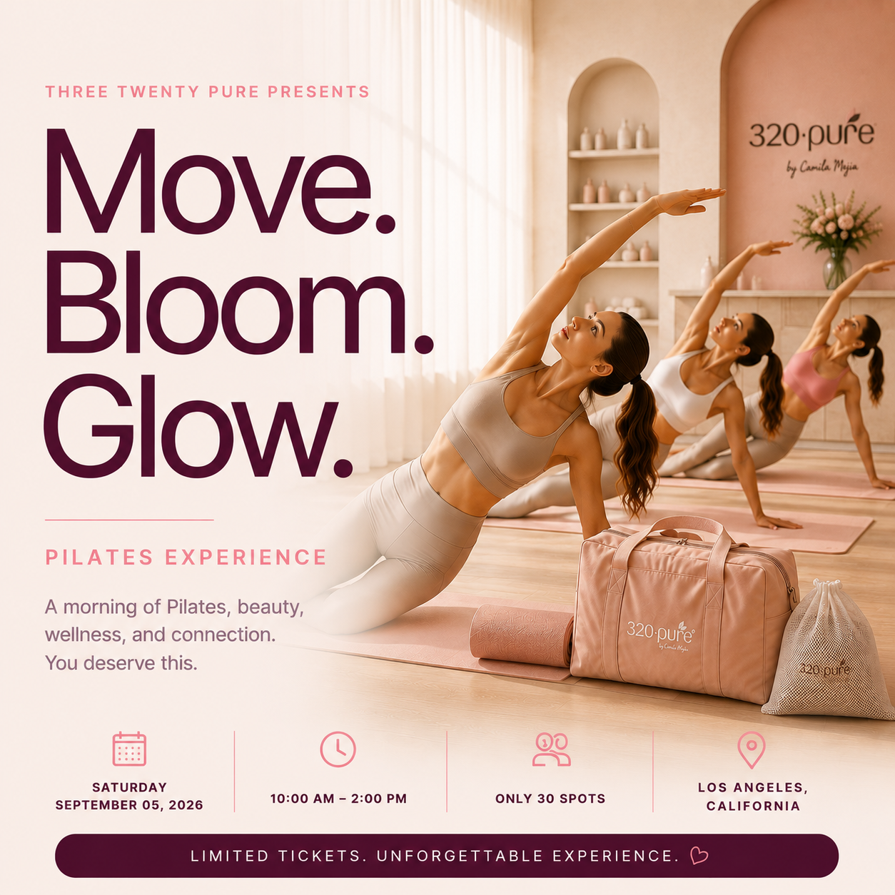 Move. Bloom. Glow. | Pilates Experience Ticket