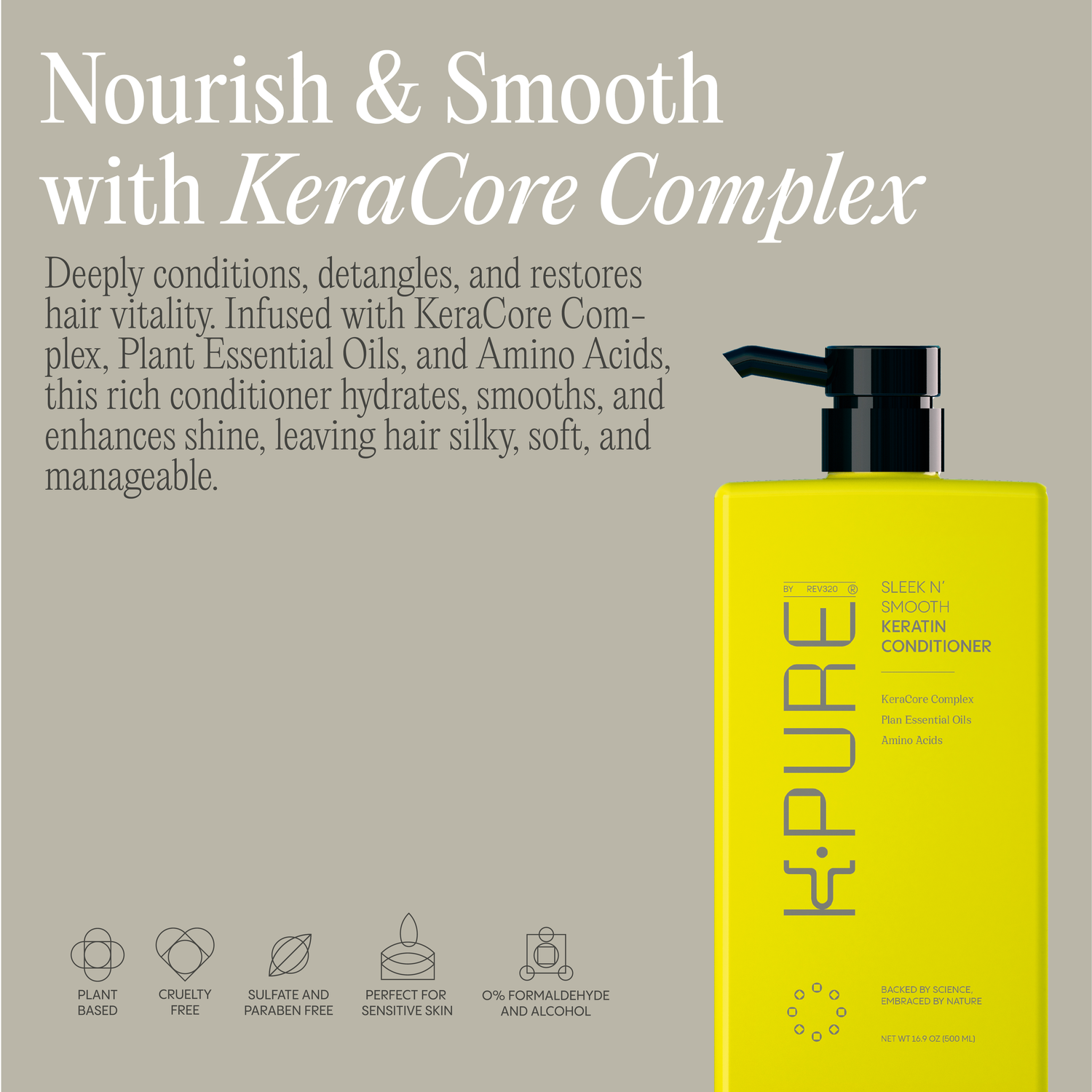 Nourish &amp; smooth with KeraCore Complex banner from Kpure