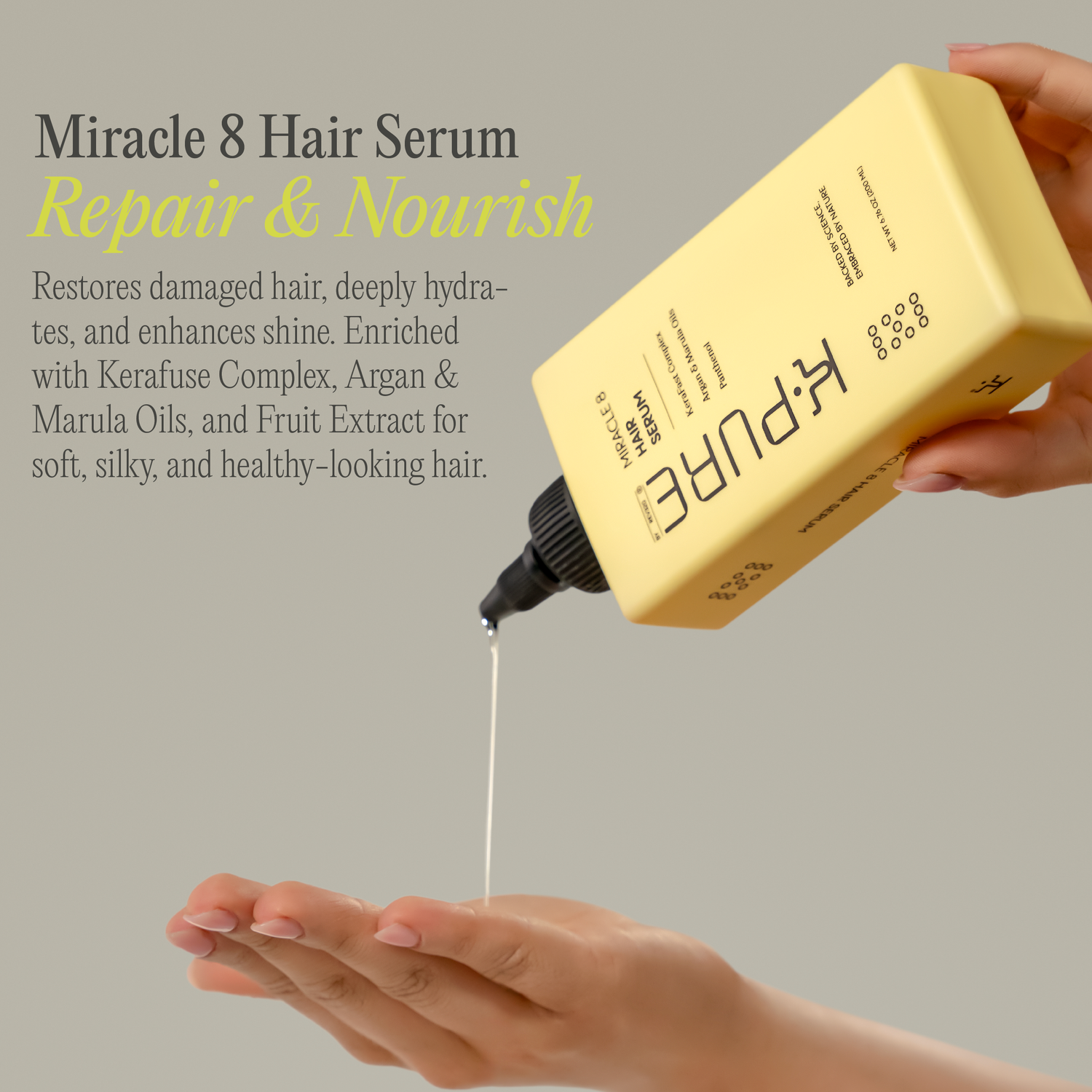 Miracle 8 Hair Serum – Repair, Shine &amp; Frizz Control