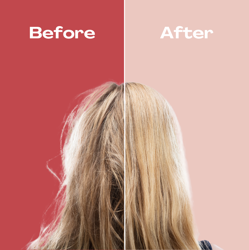 hair before and after using smoothie