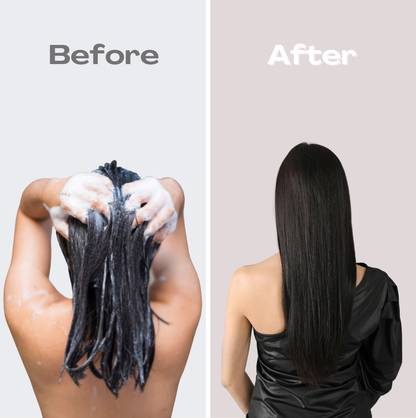 before and after using REV320 shampoo